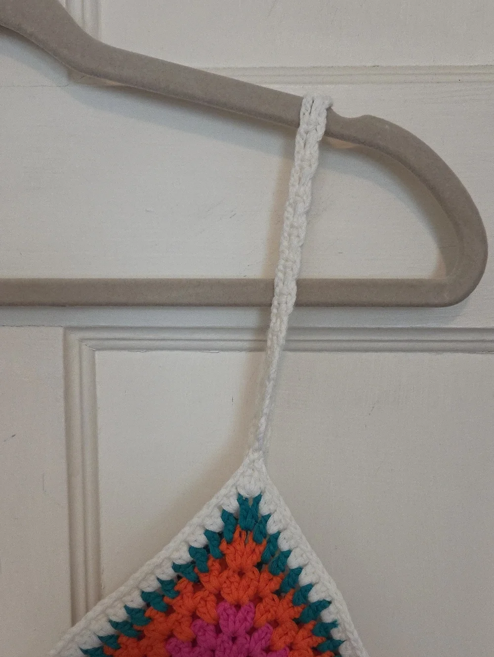 Self Contrast Dixie Crochet Camisole Knit Fringe Hem Top In Happy Colors SZ Med - Picture 15 of 16